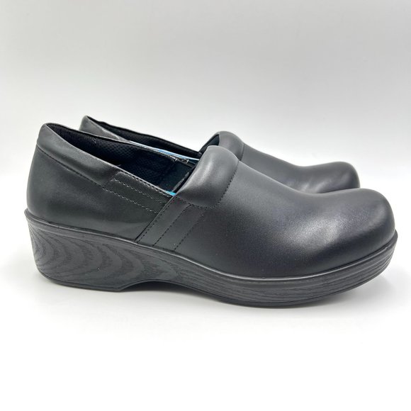 Dr. Scholl'S Shoes - New Dr Scholls Womens Size 9 Black Leather Dynamo Slip On Work Mule Shoes Clogs